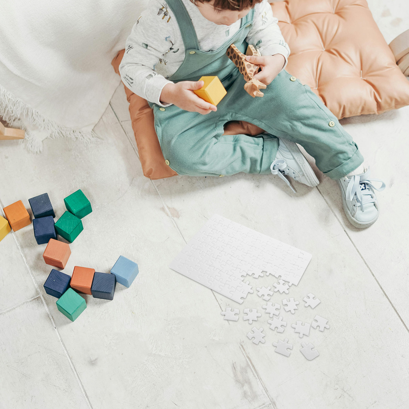 4 Lembar Papan Putih Polos unt - Puzzle Blank White ulasan dan harga