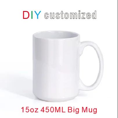 Cangkir besar DIY 450ML 15oz,  - Sublimation Mug White ulasan dan harga